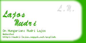 lajos mudri business card